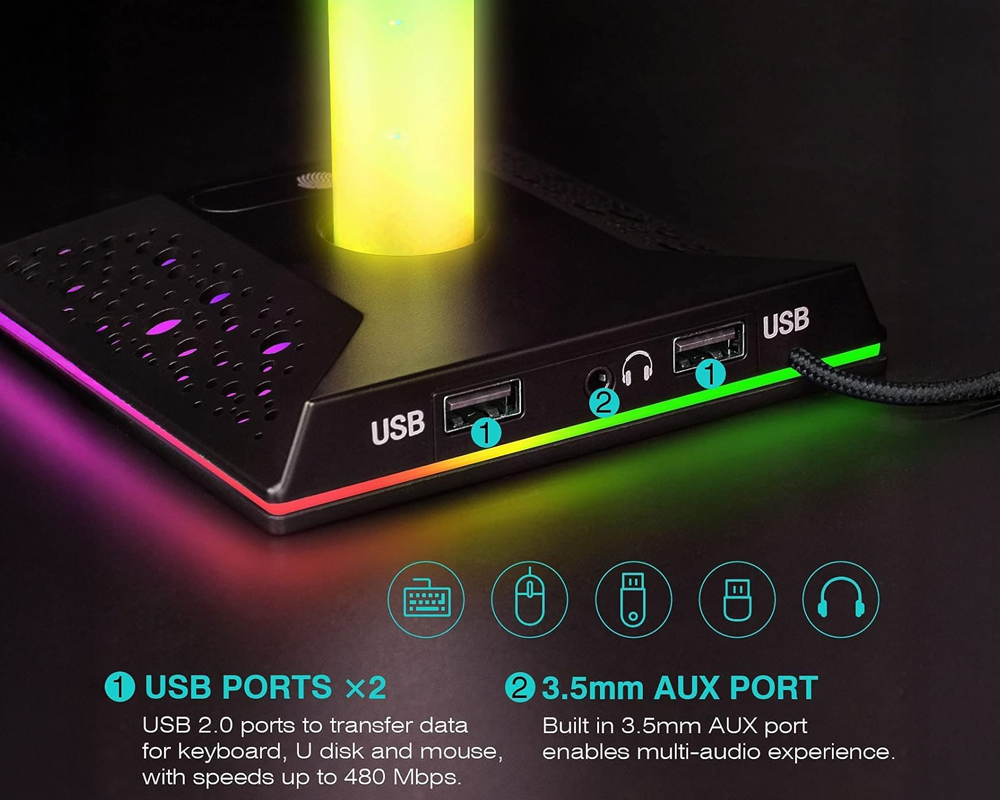RGB Gaming Headphone Stand