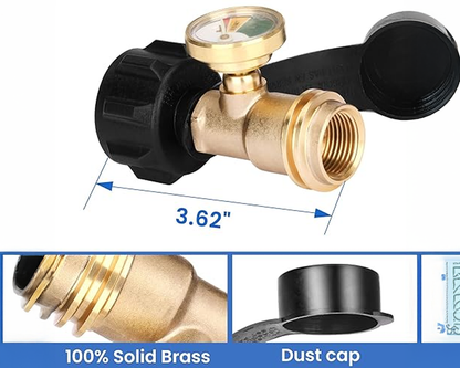 Propane gauge for BBQ grills