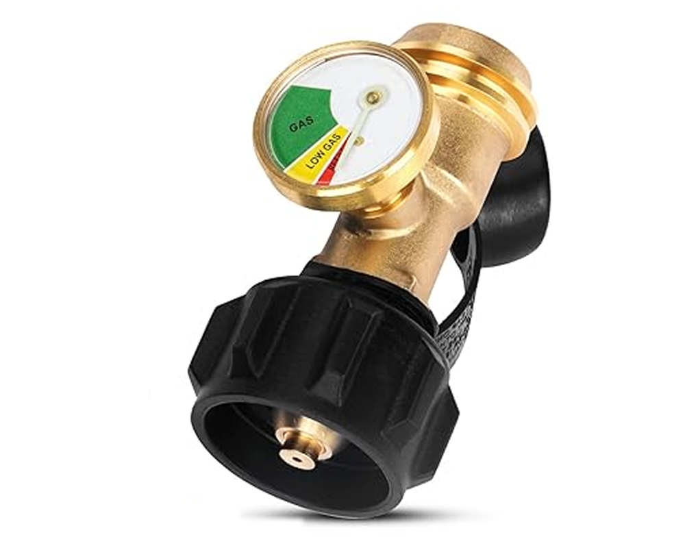 Propane gauge for camping use