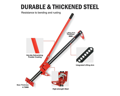 Farm jack ratchet system