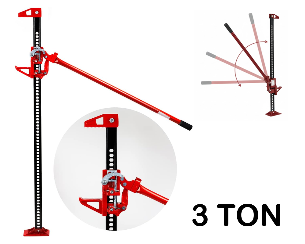 Farm jack lifting vehicle