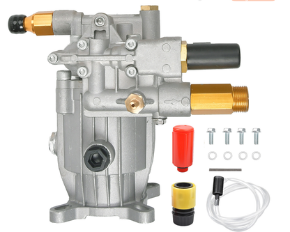 Water blaster pump top view