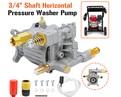Water blaster pump side view