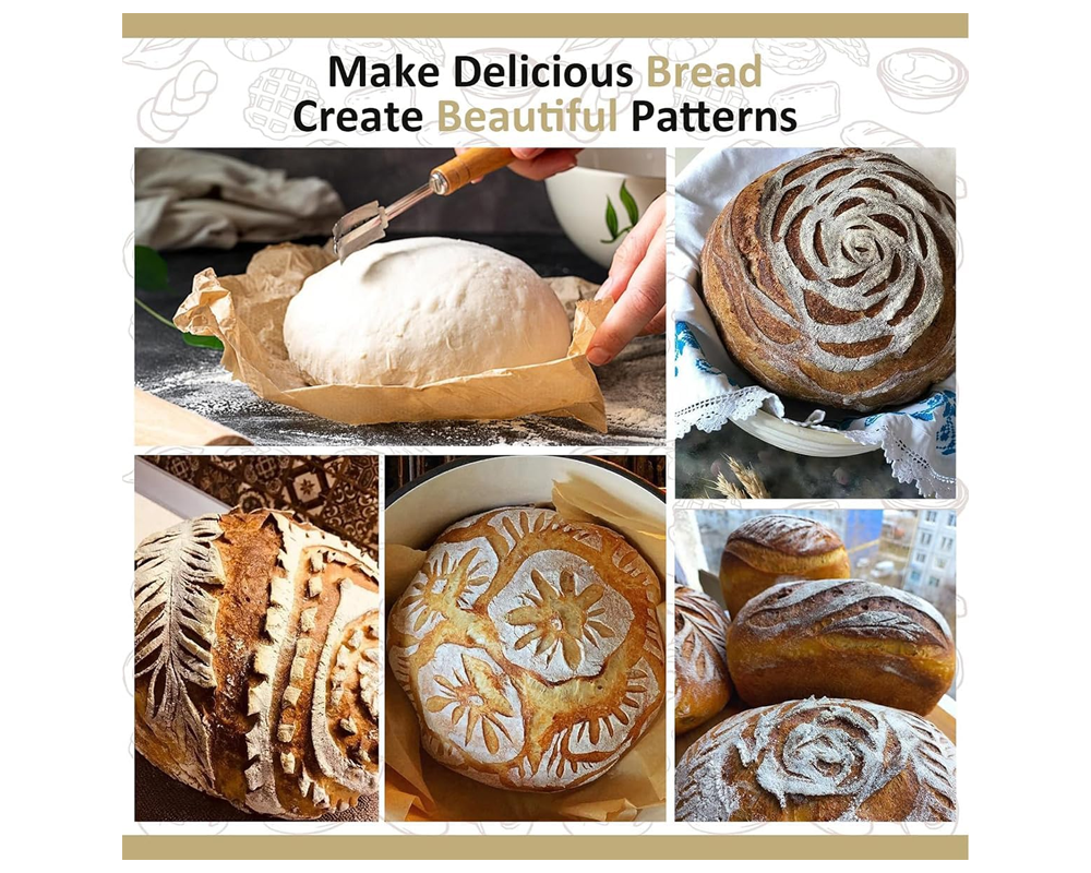 Bread proofing basket with lid