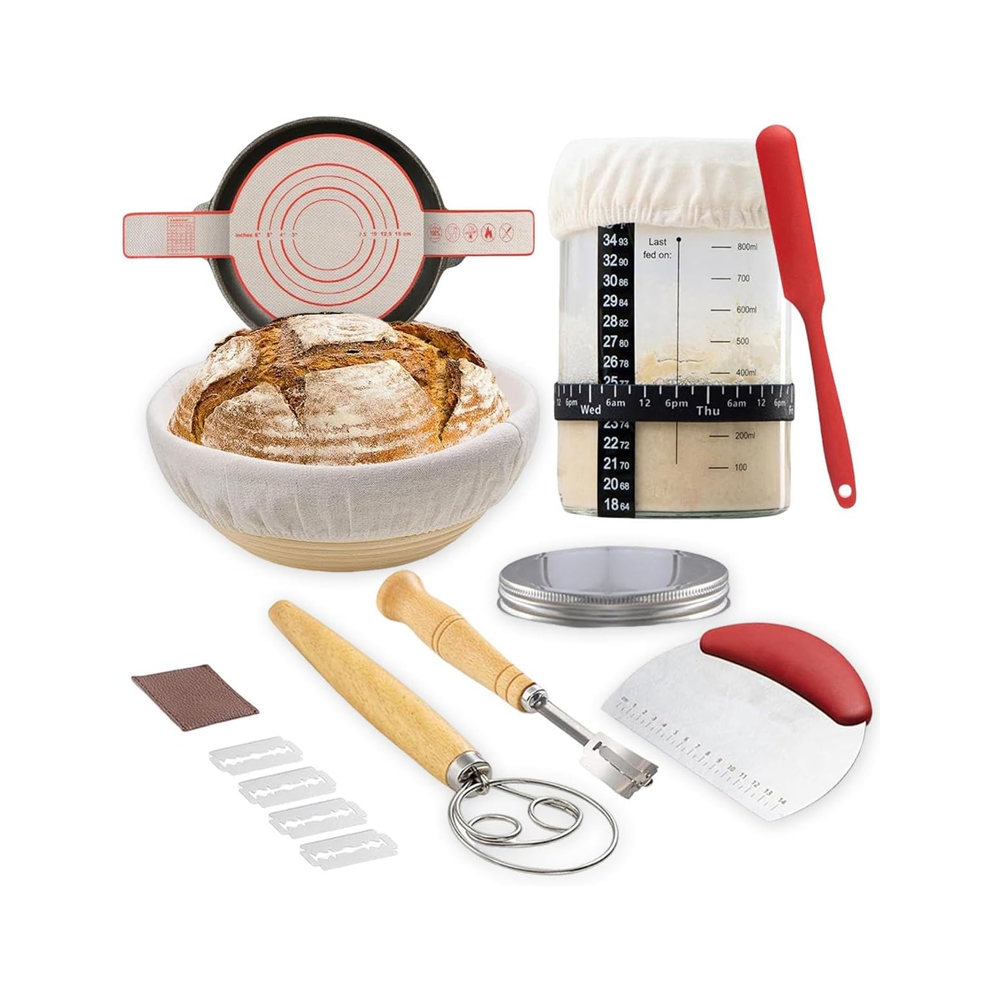 Bread proofing basket set items