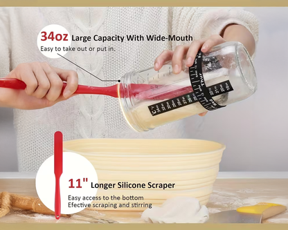 Sourdough Starter Kit with Bread Proofing Basket