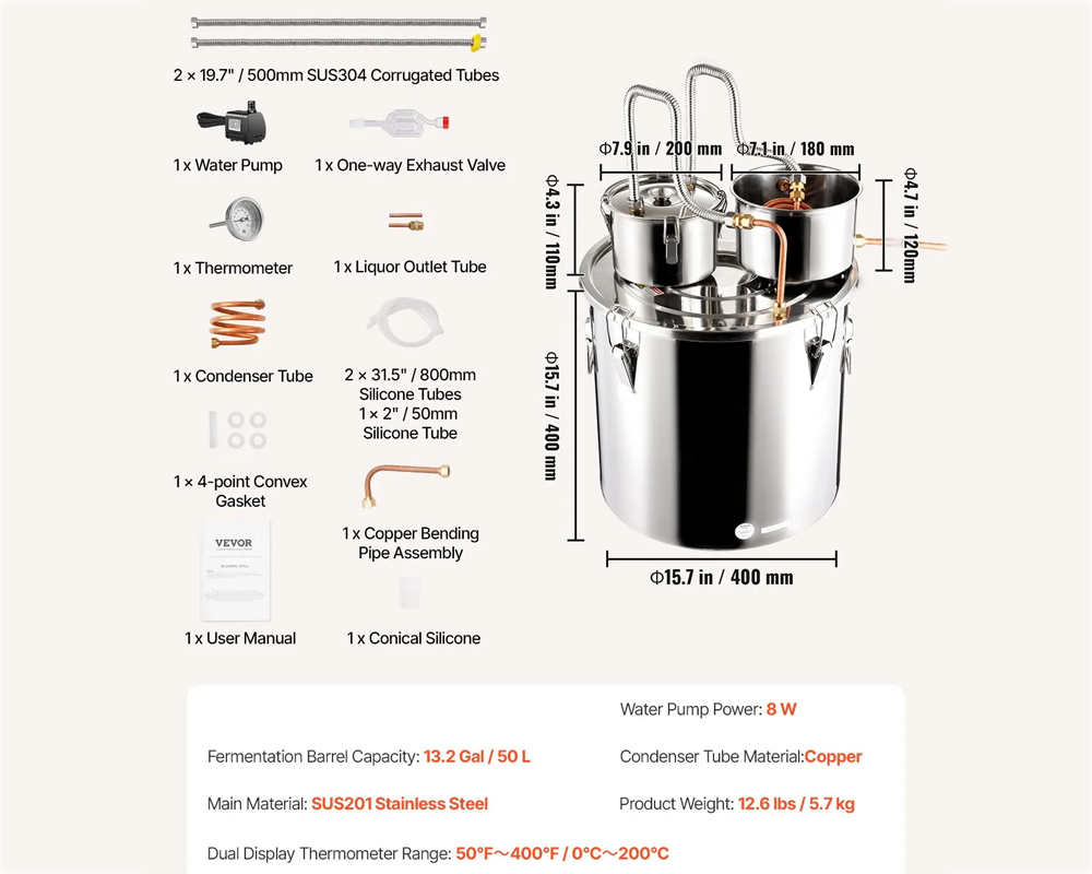 Distiller accessories set