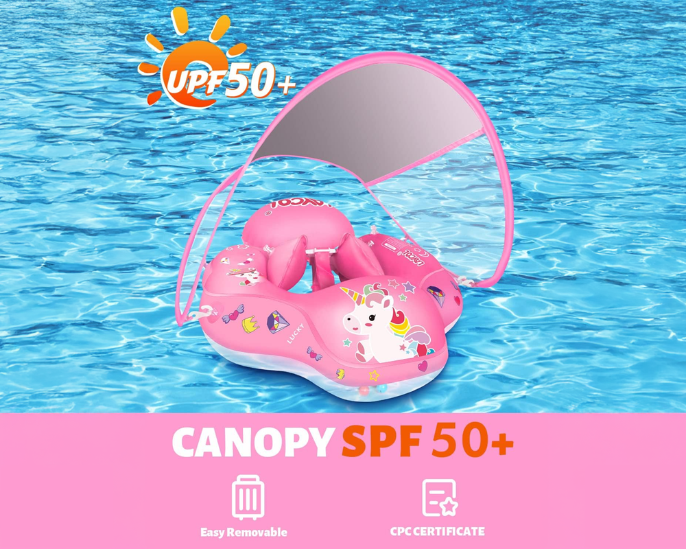 Pool float with double air chambers