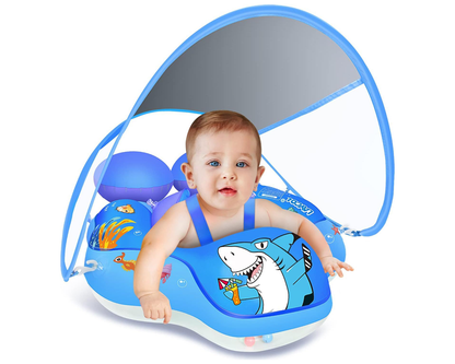 Swimming float for backstroke position