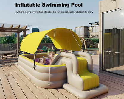 inflatable water slide pool