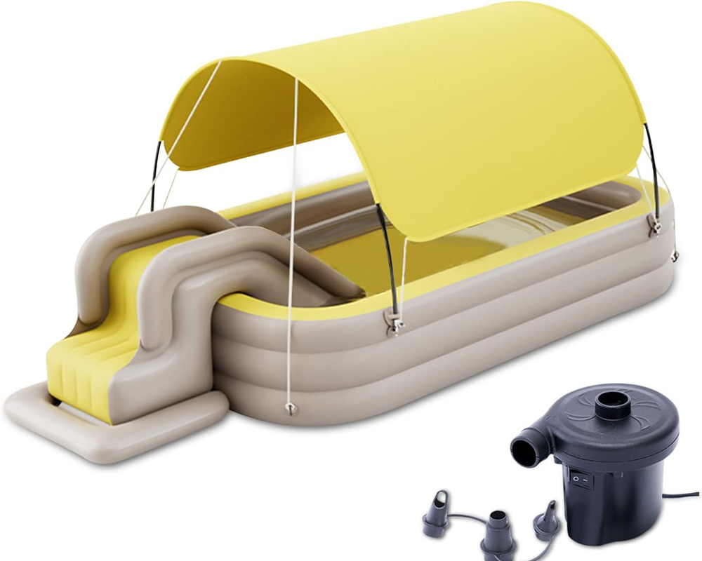 pool with canopy shade