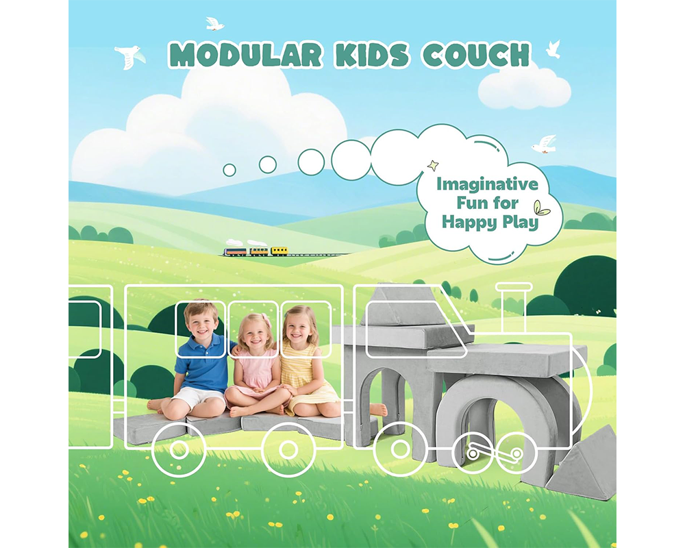 Modular Kids Play Couch Foam Sofa Set 12pcs