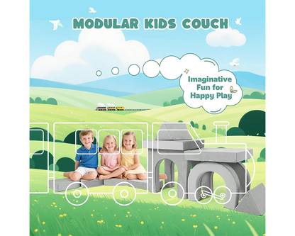 Modular Kids Play Couch Foam Sofa Set 12pcs