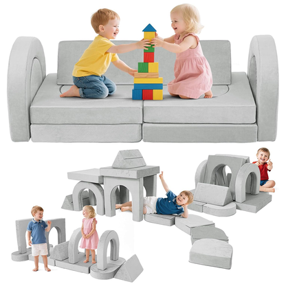 Modular Kids Play Couch Foam Sofa Set 12pcs