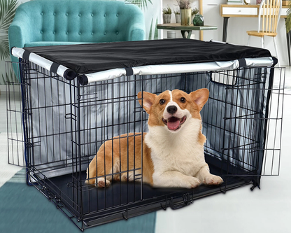 Portable dog crate cover design