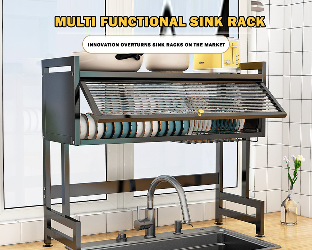 Dish rack with anti slip feet