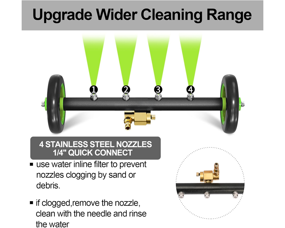 Power washer surface cleaner rotating coupler