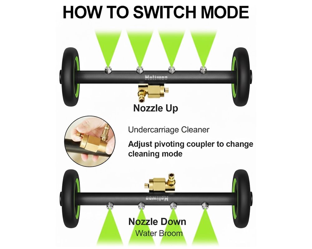 Surface cleaner with four spray heads