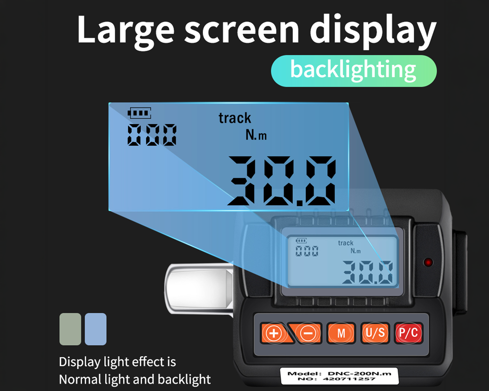 Digital wrench adapter with buzzer