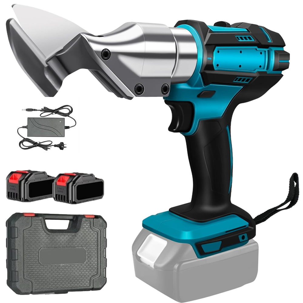 Cordless metal shears with rotating head
