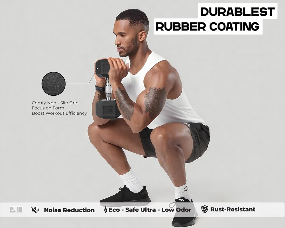 Dumbbells with weight markings