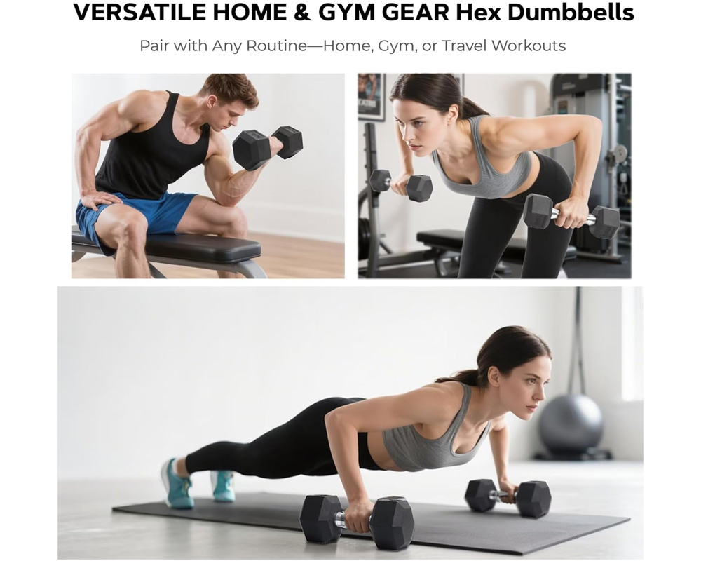 Chrome handle dumbbell grip