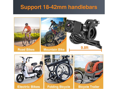 1080P Bike Mirror Camera 4.3" Monitor
