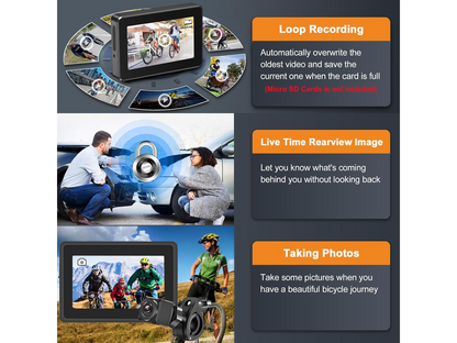 1080P Bike Mirror Camera 4.3" Monitor