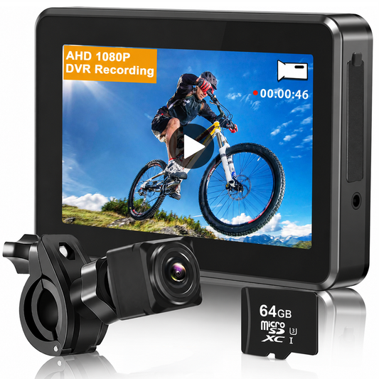 1080P Bike Mirror Camera 4.3" Monitor