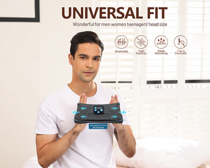 grey bluetooth headband