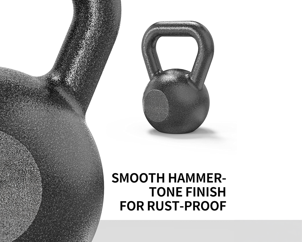black kettlebell with handle