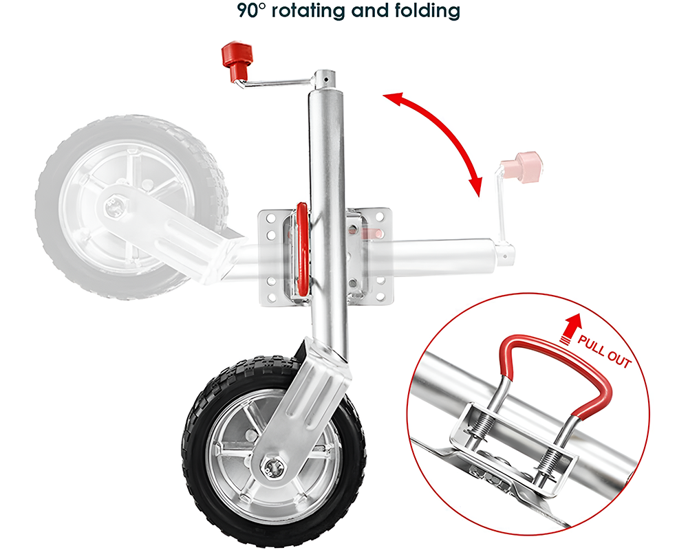 jockey wheel swing up design