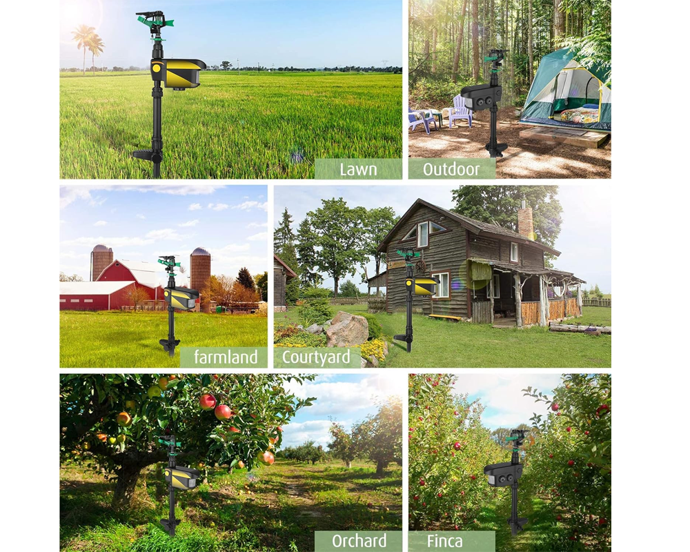 Adjustable spray animal repeller