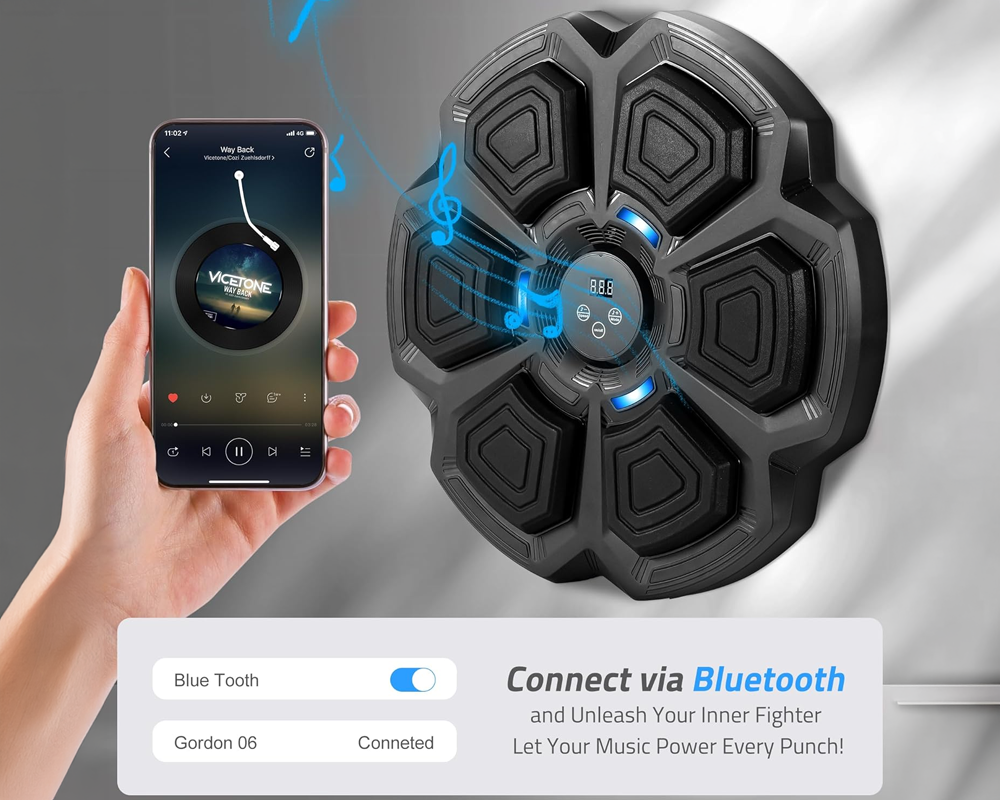 Bluetooth music boxing trainer
