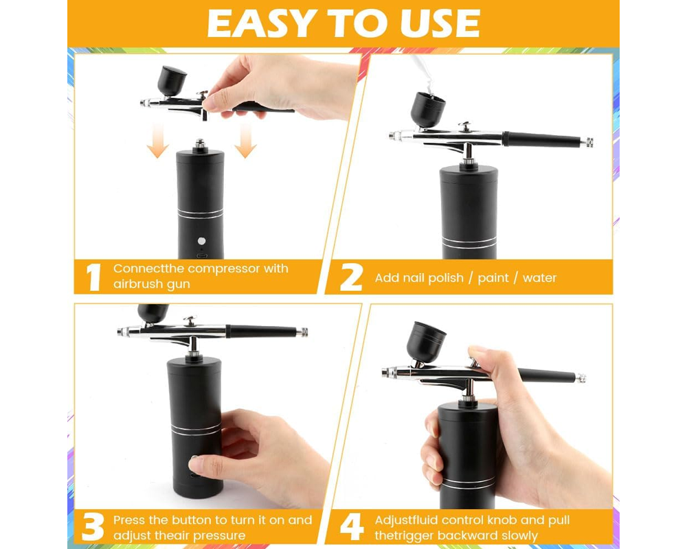 Rechargeable airbrush compressor