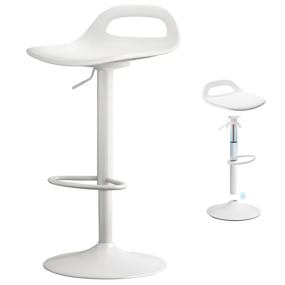 white adjustable bar stool