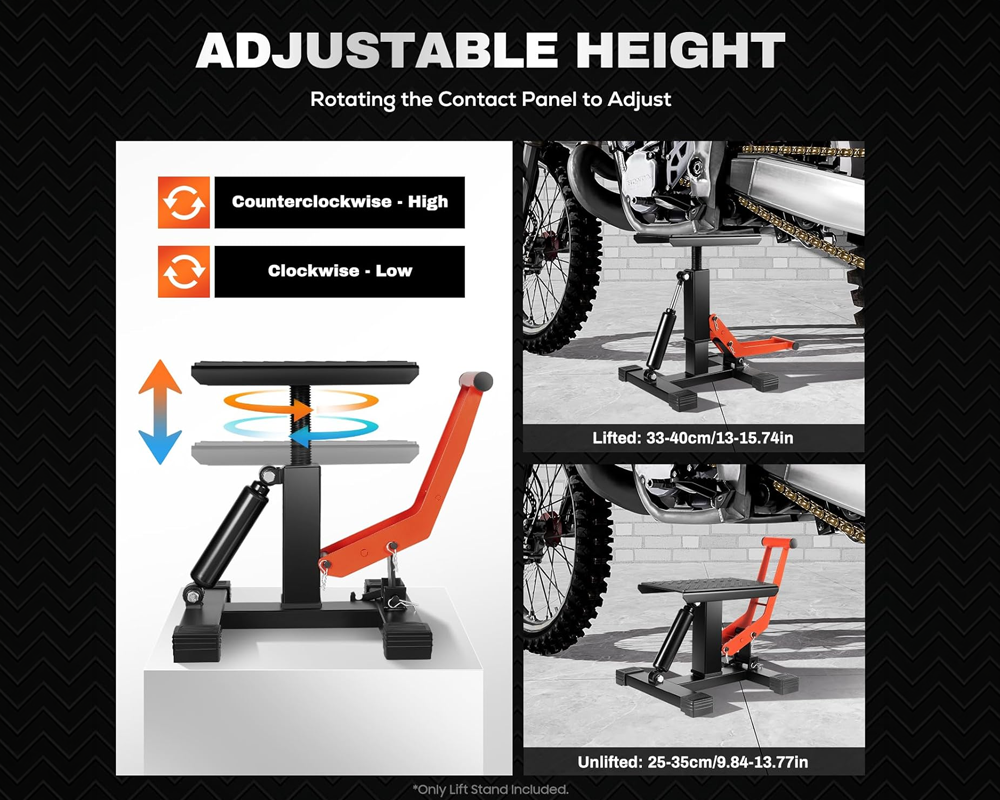hydraulic damper motorcycle lift