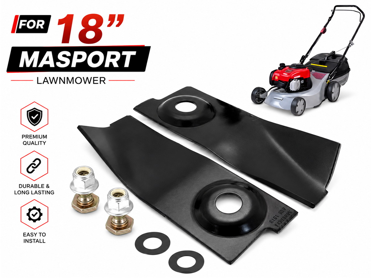 Masport 18" Swing Tip Blades & Bolt Set – 125mm Replacement Blade Kit for 200–950 Models