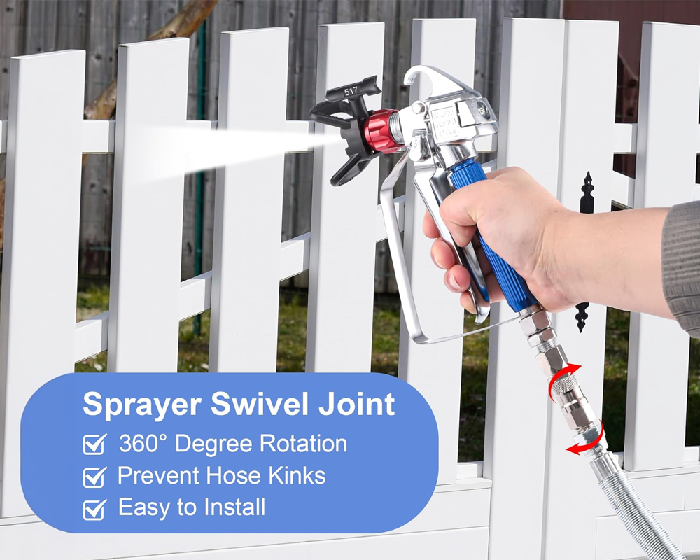 8Pcs Airless Paint Sprayer Gun Kit – 3600 PSI