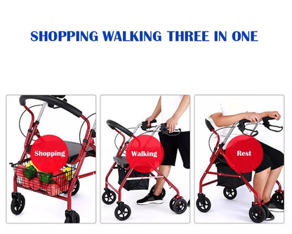 Folding Mobility Rollator Walker