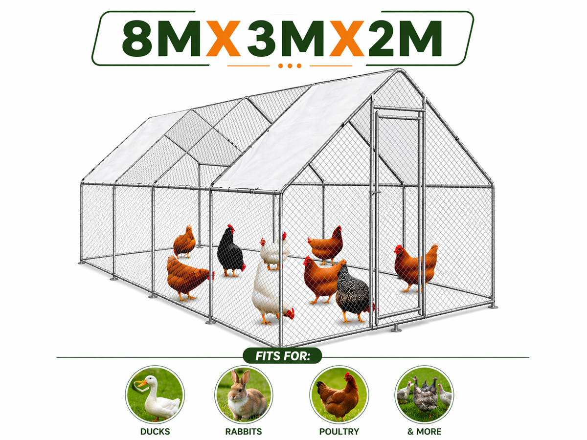 Outdoor Chicken Coop 8Mx3Mx2M