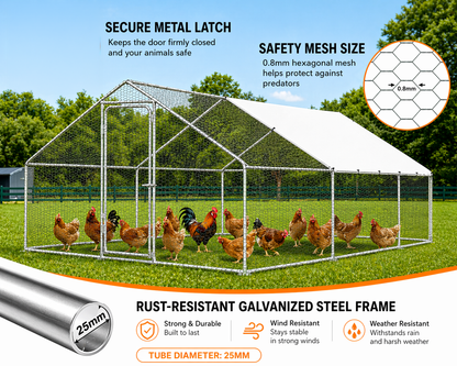 Outdoor Chicken Coop 8Mx3Mx2M