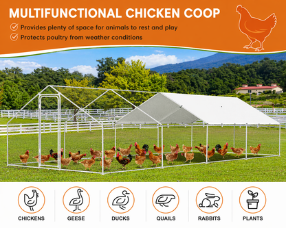 Outdoor Chicken Coop 8Mx3Mx2M