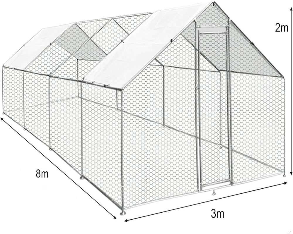 Outdoor Chicken Coop 8Mx3Mx2M