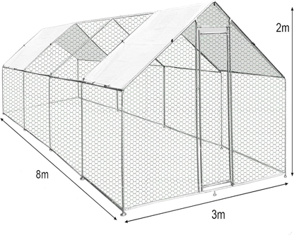Outdoor Chicken Coop 8Mx3Mx2M