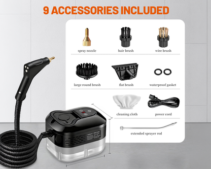 Handheld 2500W Steam Cleaner High Temperature Pressurized