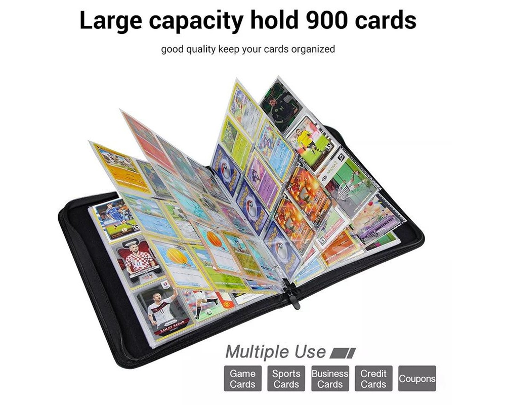 900 Pockets Cards Holder Storage Bag 900 Card Holder Capacity Album Collector