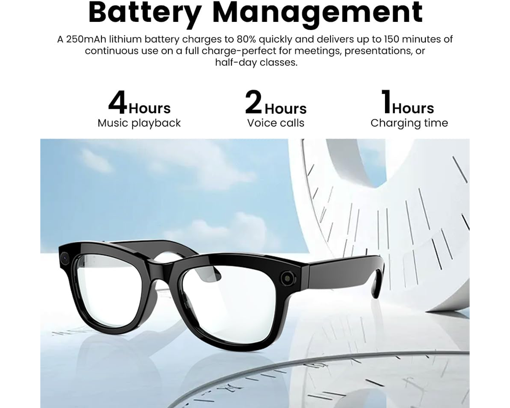 AI Smart Glasses 8K Camera ChatGPT Touch Bluetooth Player