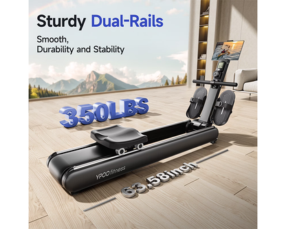 16 Levels Rowing Machines Dual Slide Rail