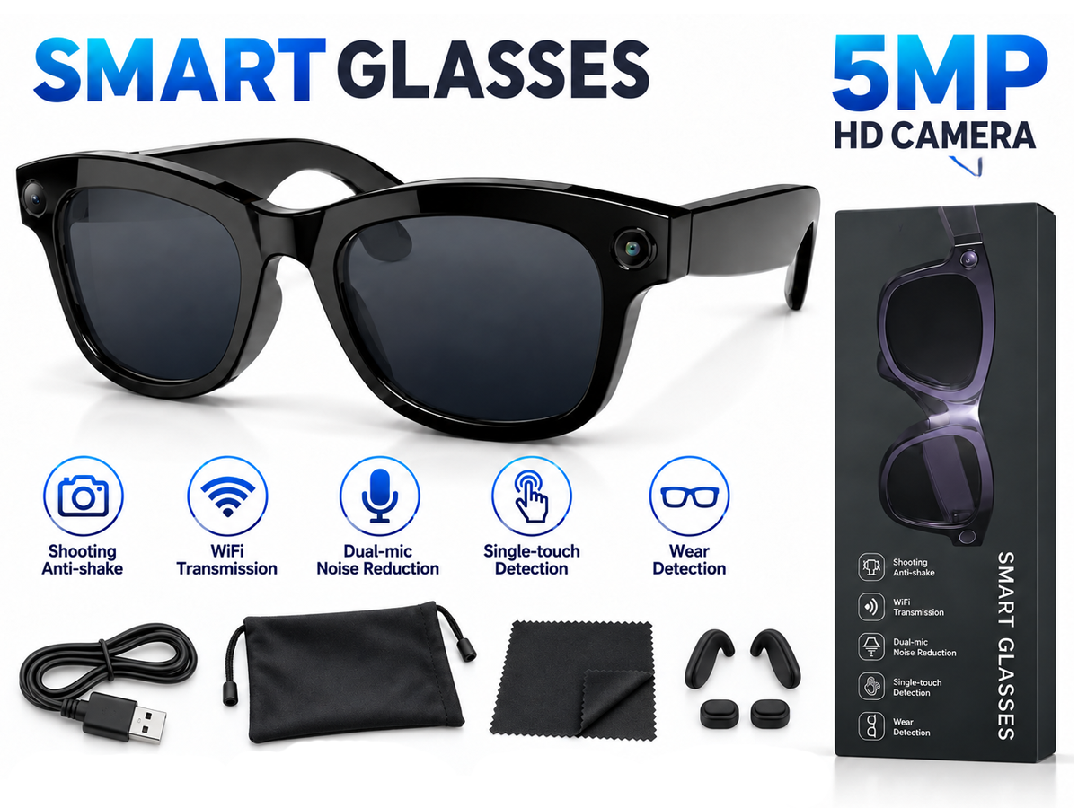 AI Smart Glasses 8K Camera ChatGPT Touch Bluetooth Player